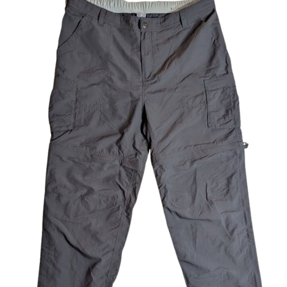 REI Co-Op Sahara Convertible Pants Zip Off Womens Plus Size 16 Hiking Dark Gray